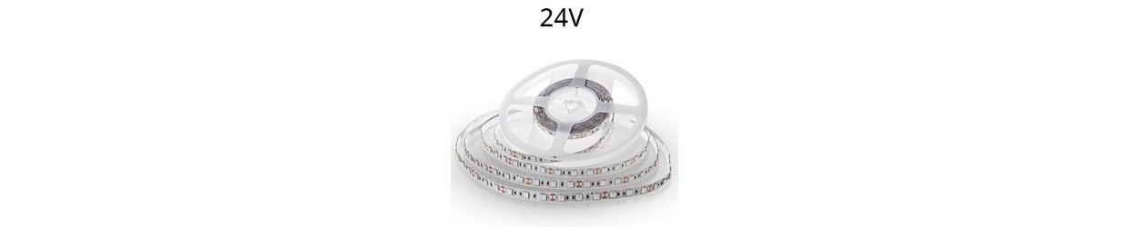 Enkeltfarvet LED strips 24V