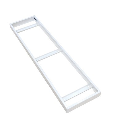 Hvid samlet ramme til 120x30 LED panel for professionel loftmontering.